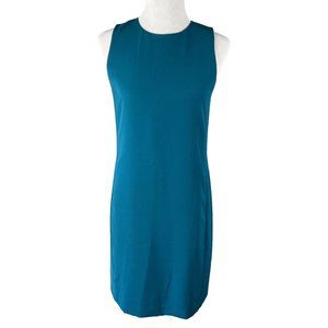 Vince Womens Dress Size 6 Sleeveless Sheath Lined Teal Blue Green‎ Pockets NWT